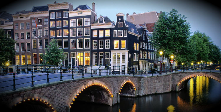 Amsterdam, Netherlands home to 779,808 people.
