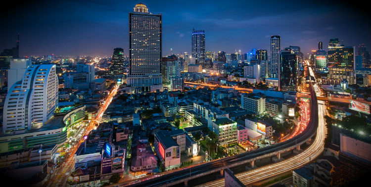 Bangkok, Thailand home to 5,713,288 people.